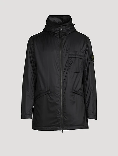 Ripstop Nylon Zip Jacket With Hood