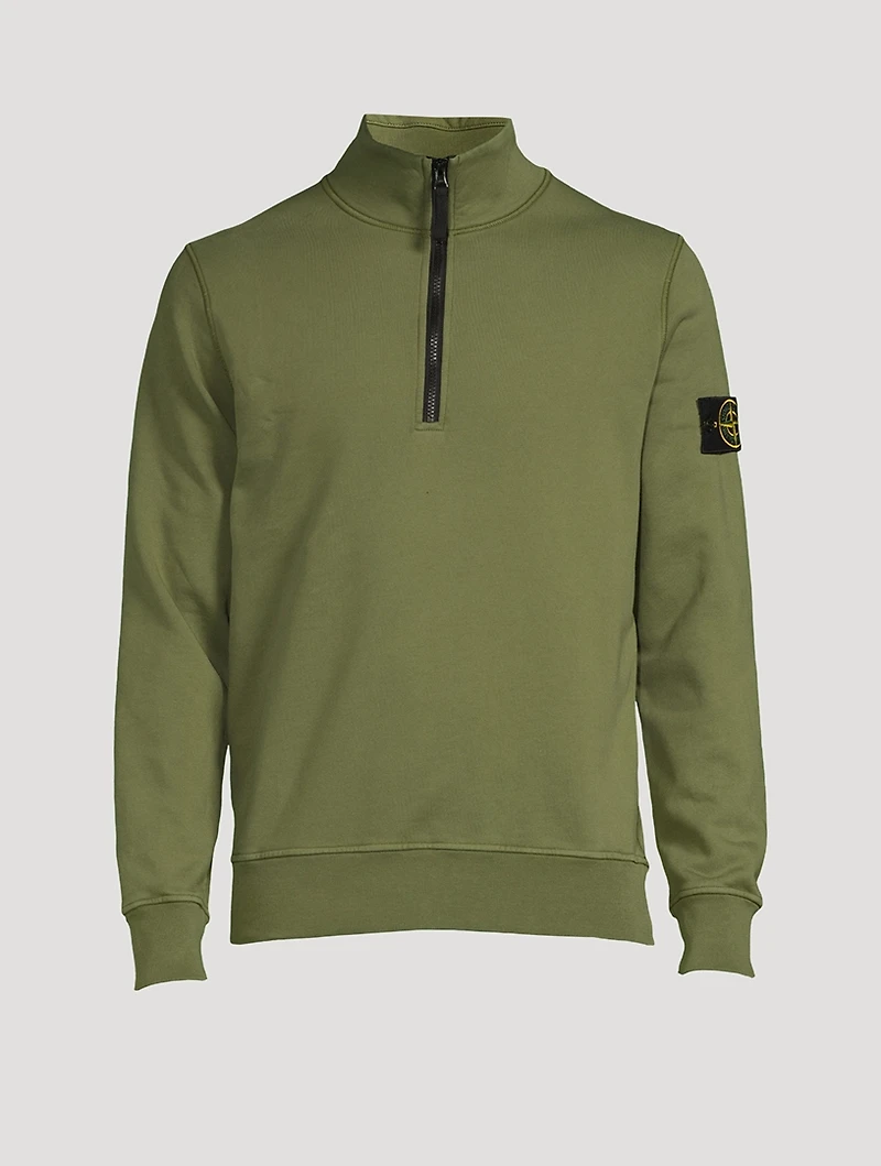 Cotton Half-Zip Sweatshirt