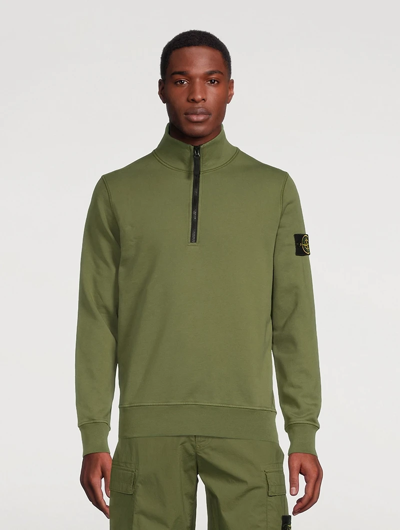Cotton Half-Zip Sweatshirt