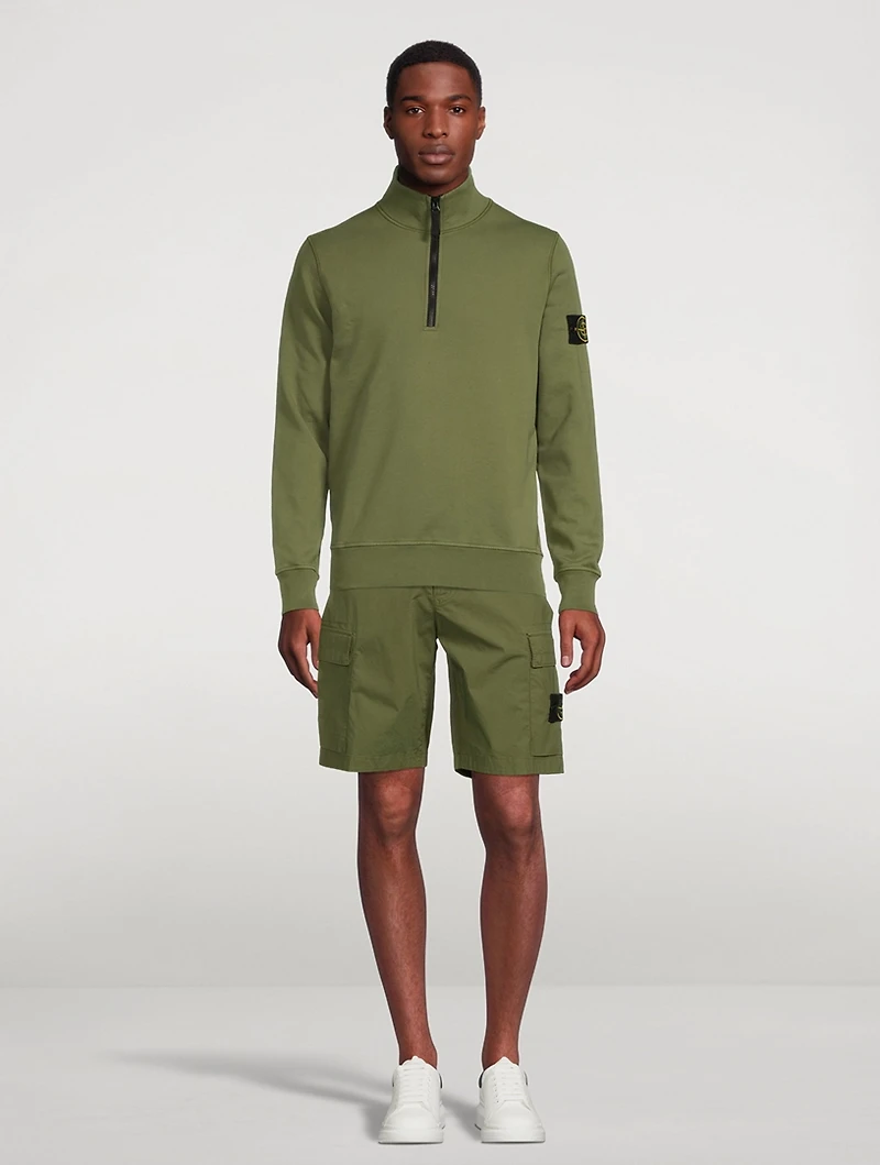 Cotton Half-Zip Sweatshirt