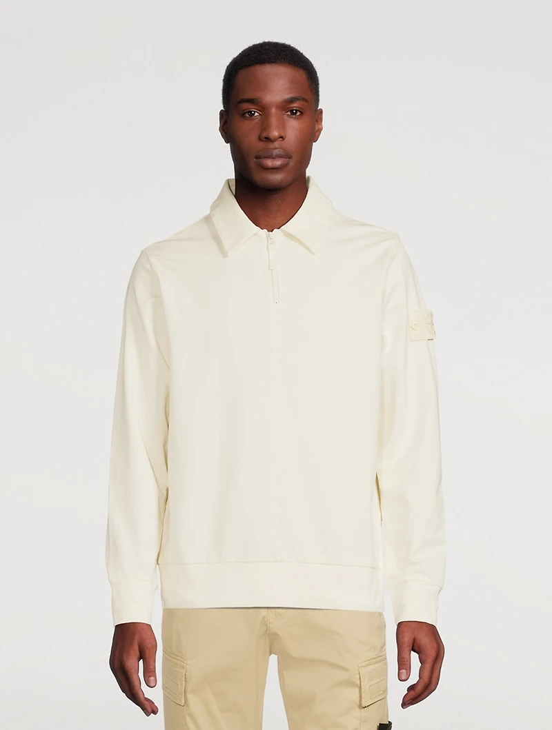 Cotton Stretch Fleece Sweatshirt