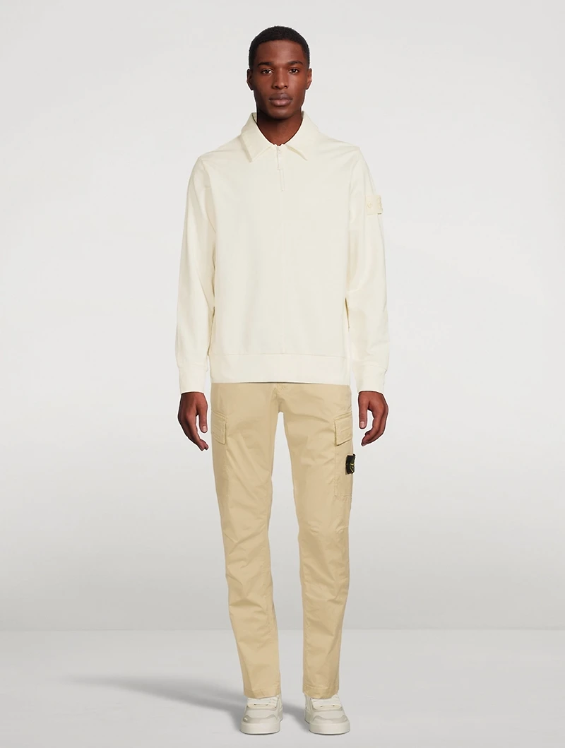 Cotton Stretch Fleece Sweatshirt