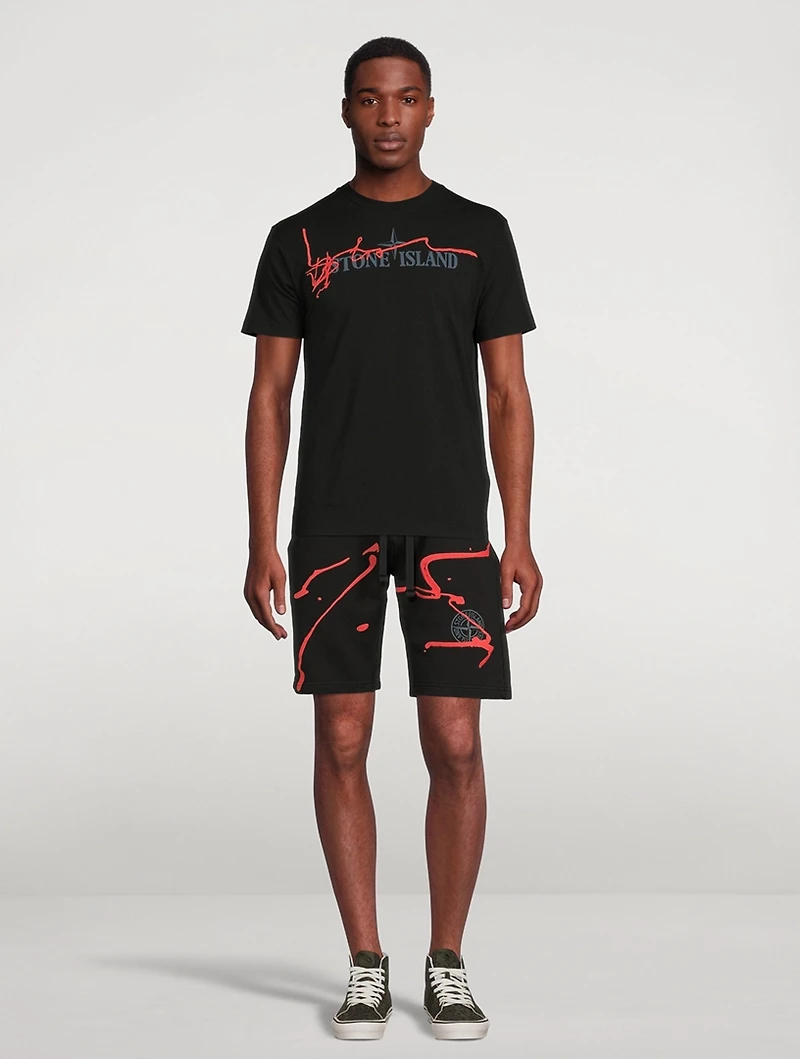 Ink Three Cotton Fleece Shorts