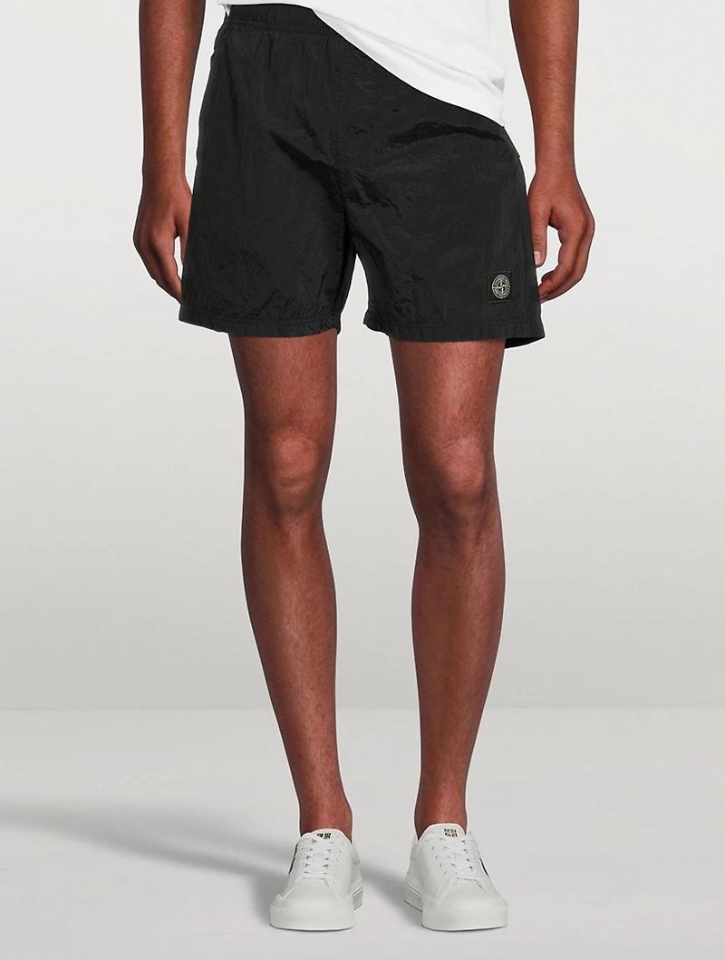 Nylon Metal Garment-Dyed Swim Shorts