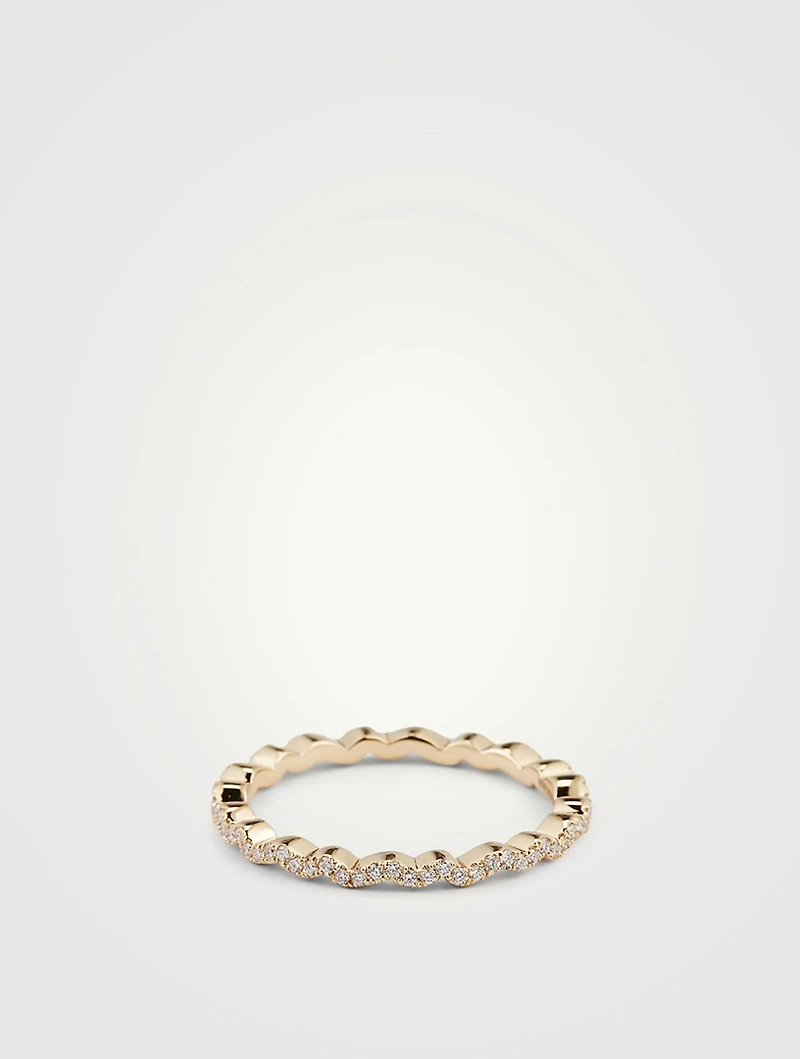 Ivy 18K Gold Eternity Band With Diamonds