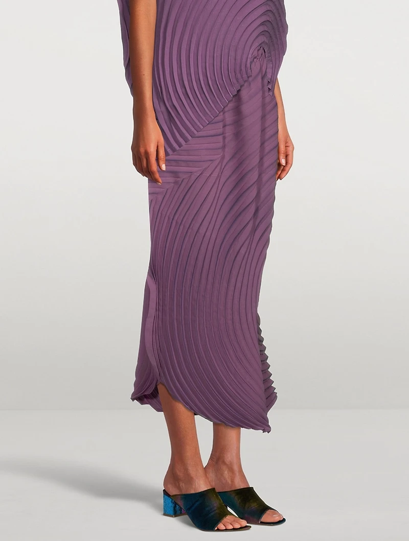 Silence Pleats Midi Skirt