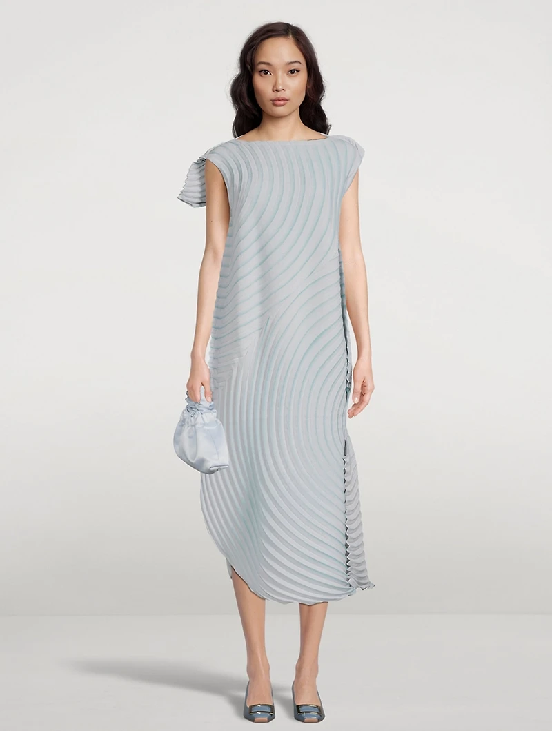 Silence Pleats Midi Dress