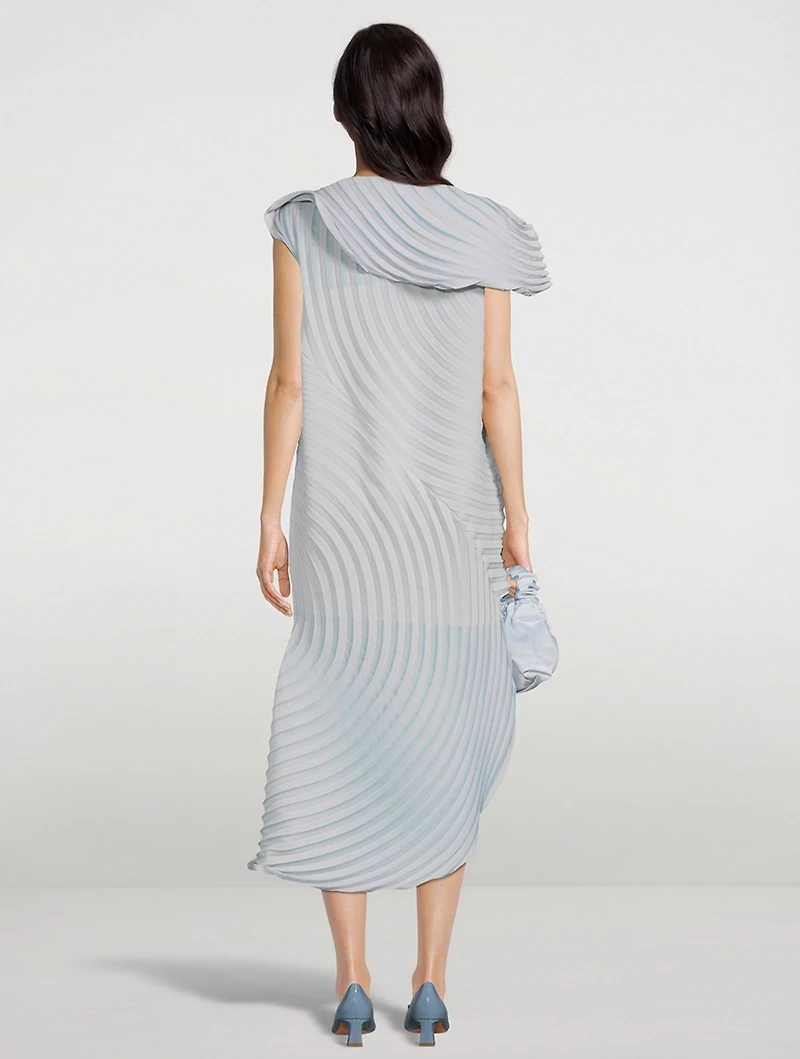 Silence Pleats Midi Dress