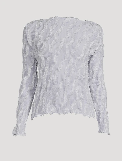 Fuzzy Pleats Top