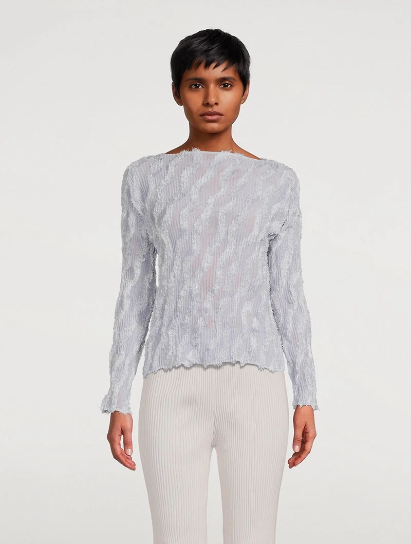 Fuzzy Pleats Top
