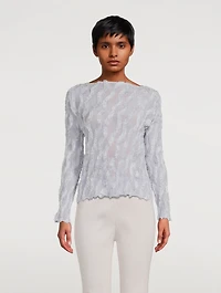 Fuzzy Pleats Top