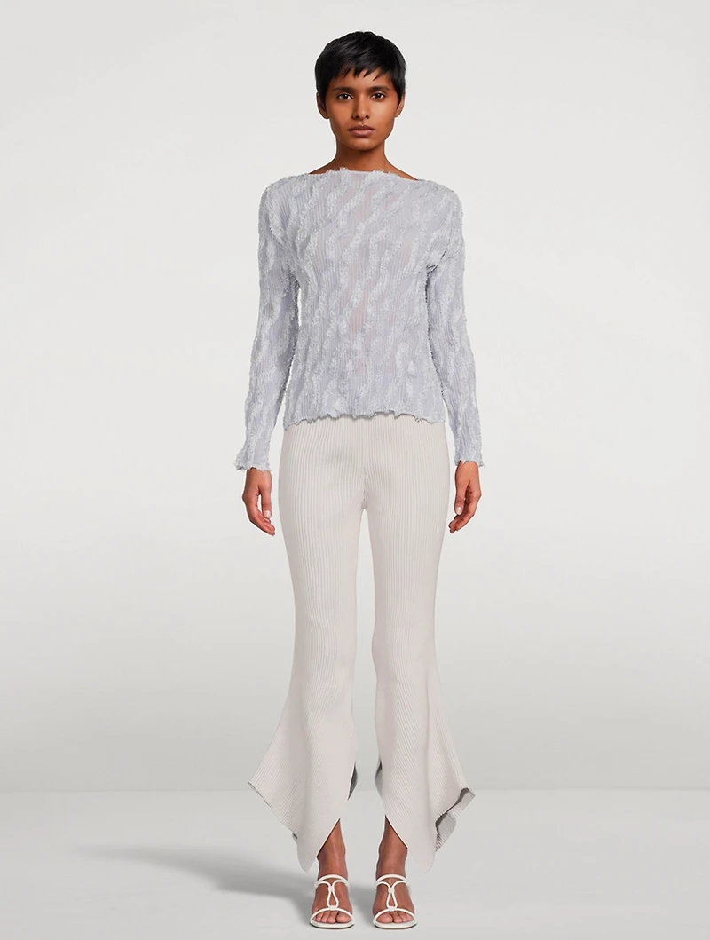 Fuzzy Pleats Top