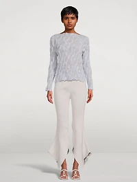 Fuzzy Pleats Top