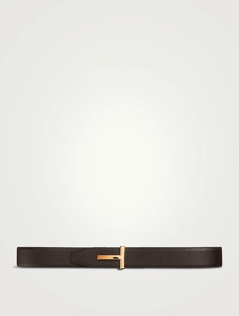 Leather Reversible T Belt