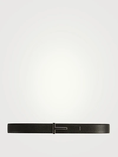 Leather Reversible T Belt