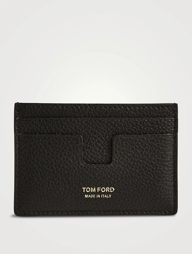 T Line Leather Card Holder