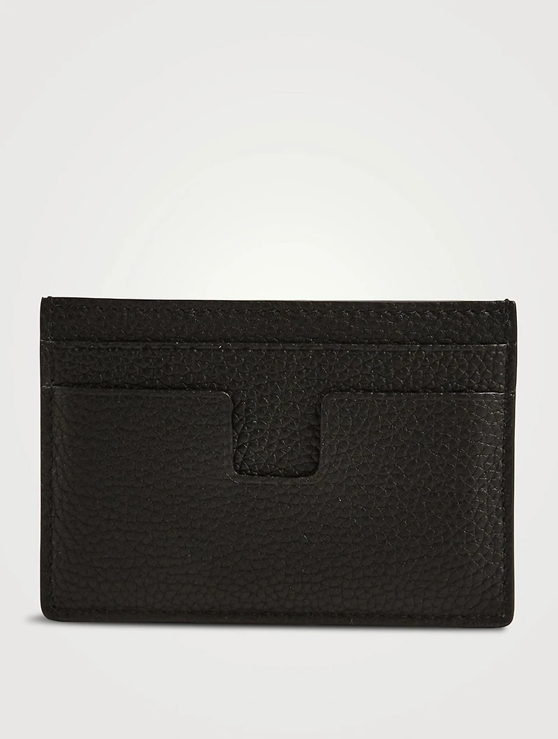 T Line Leather Card Holder