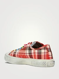 Canvas Sneakers Check Print