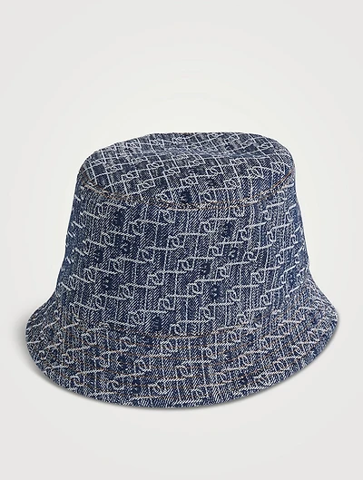 Denim Monogram Bucket Hat