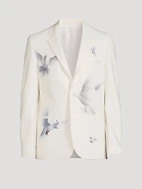 Cotton-Blend Jacket Bird Print