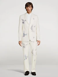 Cotton-Blend Jacket Bird Print