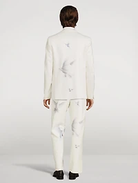 Cotton-Blend Jacket Bird Print
