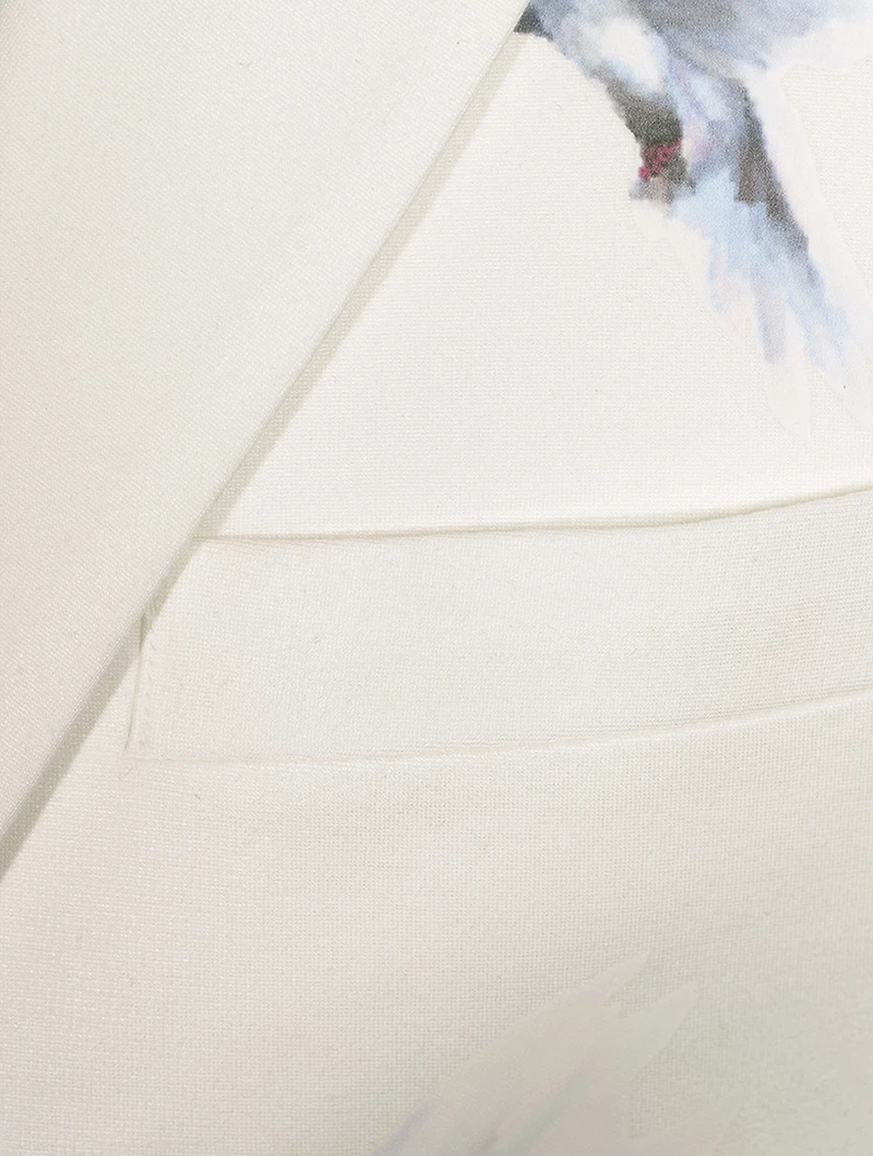 Cotton-Blend Jacket Bird Print