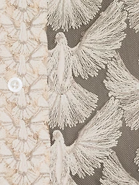 Birds Tulle Short-Sleeve Shirt