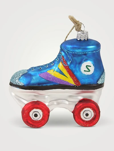 Roller Skate Glass Ornament