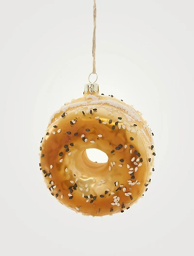 Everything Bagel Glass Ornament