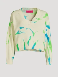 Shard Cashmere Sweater Tie-Dye Print