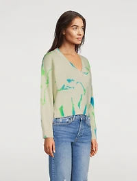 Shard Cashmere Sweater Tie-Dye Print