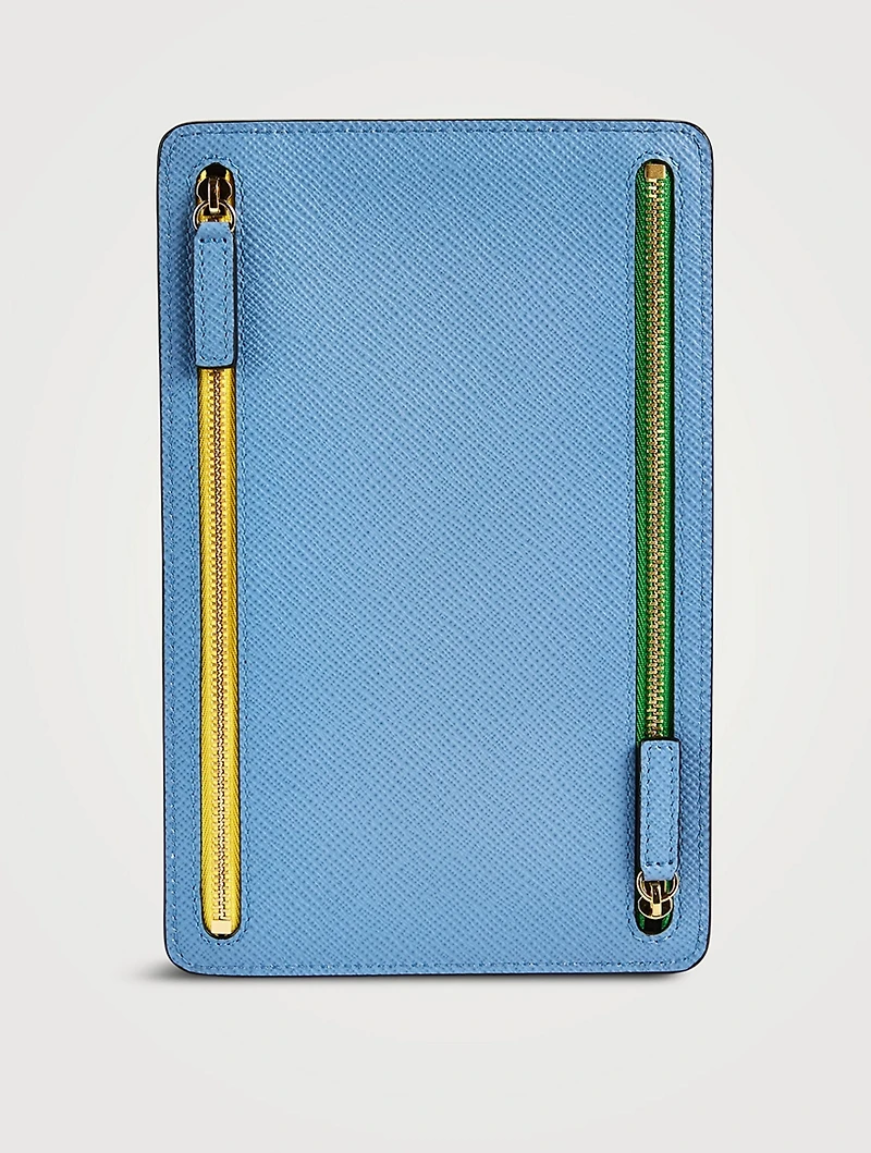 Panama Leather Multi-Zip Travel Wallet