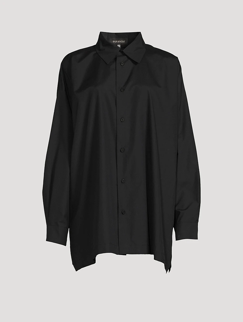 Cotton Poplin A-Line Shirt