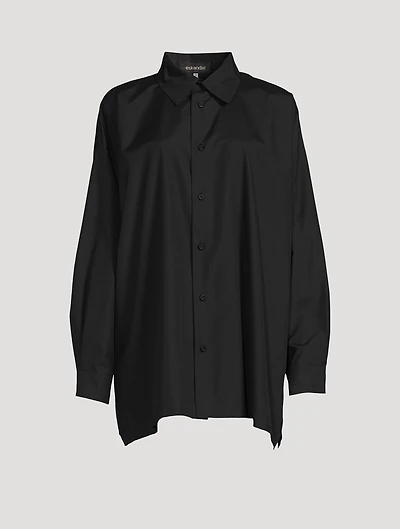 Cotton Poplin A-Line Shirt