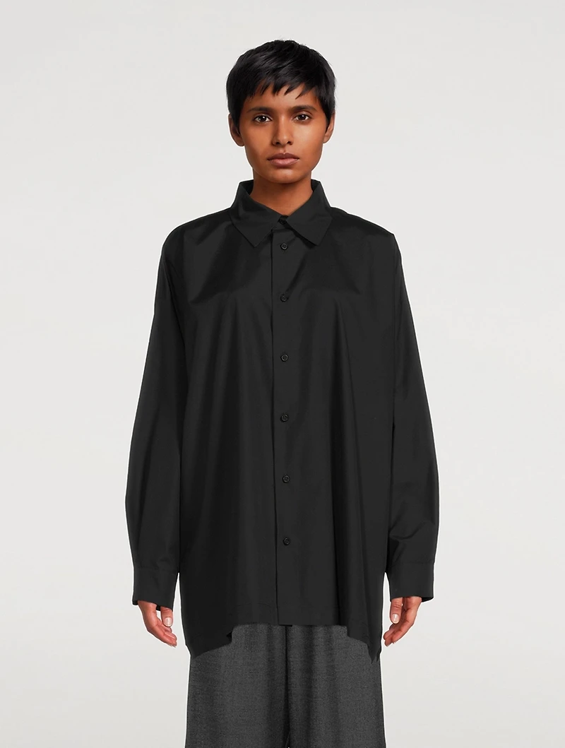 Cotton Poplin A-Line Shirt