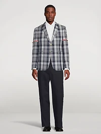 Hairline Madras Check Jacket With Armband