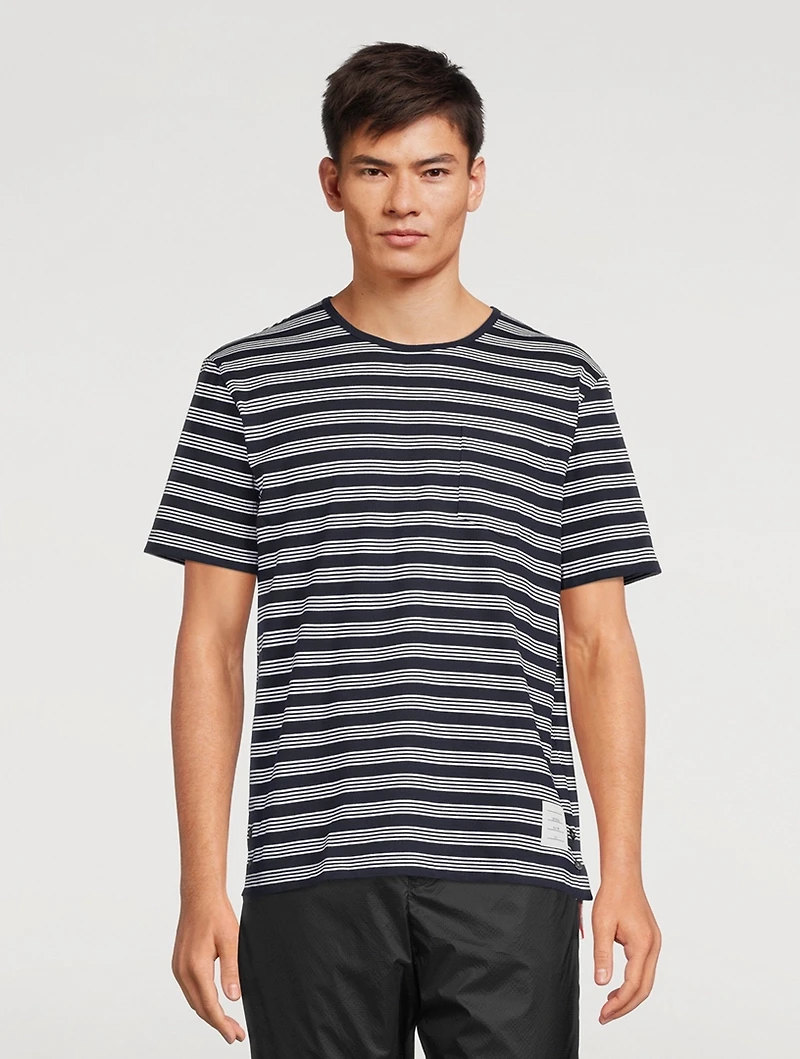 Jersey Pocket T-Shirt Striped Print