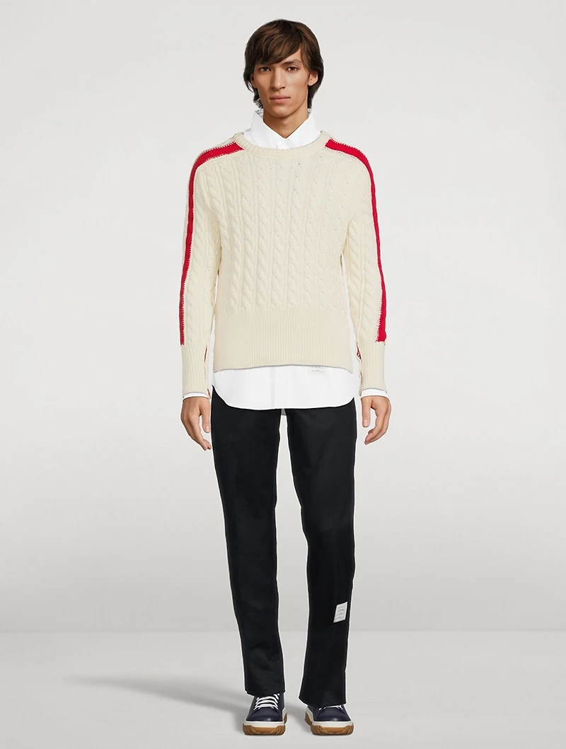 Cable Stitch Sustainable Wool Sweater