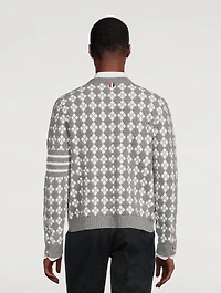Terry Stitch Argyle Jacquard Sweater
