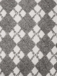 Terry Stitch Argyle Jacquard Sweater