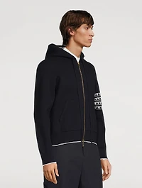 Zip Hoodie With Hector Jacquard Back