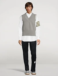 Seed Stitch Cotton Four-Bar Vest