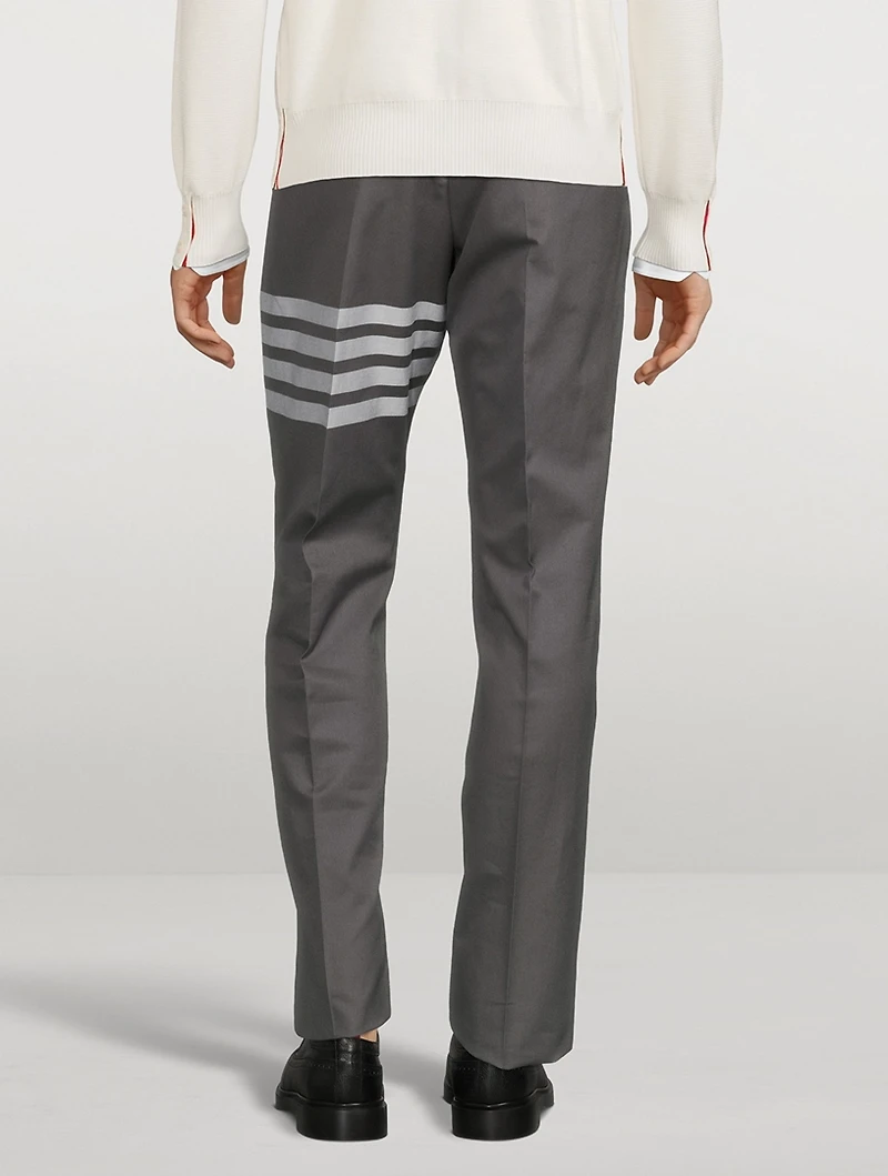 Cotton Four-Bar Suiting Pants