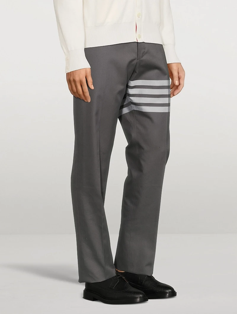 Cotton Four-Bar Suiting Pants