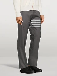 Cotton Four-Bar Suiting Pants