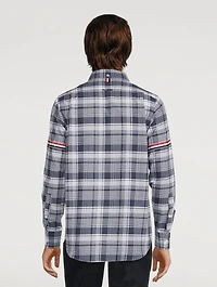 Hairline Madras Check Stripe Armband Shirt