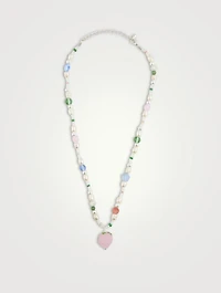 Bisous Beads x Fruit Assembly Beaded Strawberry Necklace With Pearls