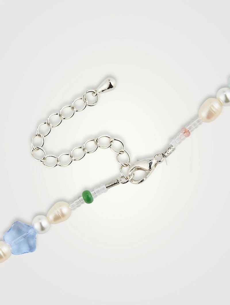 Bisous Beads x Fruit Assembly Beaded Strawberry Necklace With Pearls
