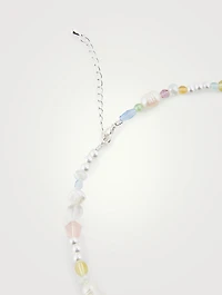 Beaded Pastel Necklace With Pearls